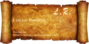 Lucza Renátó névjegykártya